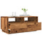vidaXL Coffee Table with LED Lights Old Wood 90x49x40 cm