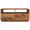 vidaXL Coffee Table with LED Lights Old Wood 90x49x40 cm
