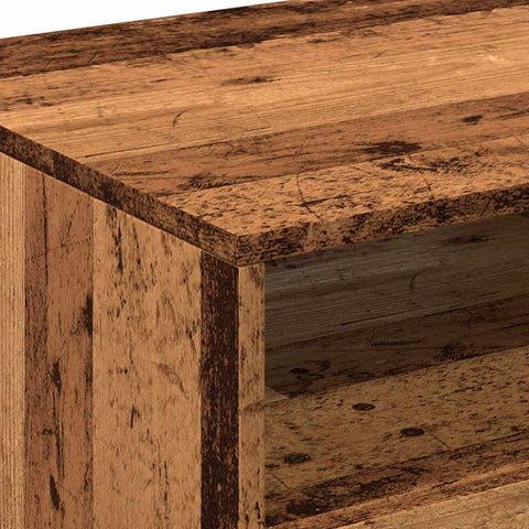 vidaXL Coffee Table with LED Lights Old Wood 90x49x40 cm