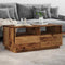 vidaXL Coffee Table with LED Lights Old Wood 90x49x40 cm