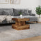 vidaXL Coffee Table with LED Lights Old Wood 50x50x40 cm