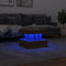vidaXL Coffee Table with LED Lights Artisian Oak 50x50x40 cm
