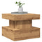 vidaXL Coffee Table with LED Lights Artisian Oak 50x50x40 cm