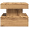 vidaXL Coffee Table with LED Lights Artisian Oak 50x50x40 cm