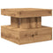 vidaXL Coffee Table with LED Lights Artisian Oak 50x50x40 cm