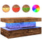 vidaXL Coffee Table with LED Lights Old Wood 90x50x40 cm
