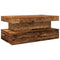 vidaXL Coffee Table with LED Lights Old Wood 90x50x40 cm
