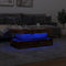 vidaXL Coffee Table with LED Lights Old Wood 90x50x40 cm