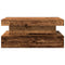 vidaXL Coffee Table with LED Lights Old Wood 90x50x40 cm