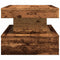 vidaXL Coffee Table with LED Lights Old Wood 90x50x40 cm