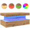 vidaXL Coffee Table with LED Lights Artisian Oak 90x50x40 cm