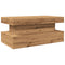 vidaXL Coffee Table with LED Lights Artisian Oak 90x50x40 cm