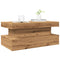 vidaXL Coffee Table with LED Lights Artisian Oak 90x50x40 cm