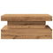 vidaXL Coffee Table with LED Lights Artisian Oak 90x50x40 cm