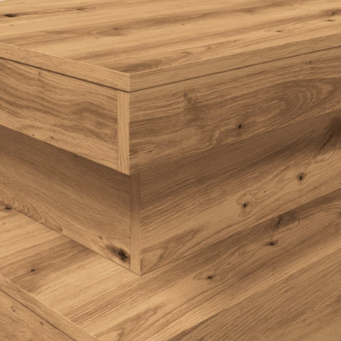 vidaXL Coffee Table with LED Lights Artisian Oak 90x50x40 cm