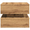 vidaXL Coffee Table with LED Lights Artisian Oak 50x50x40 cm