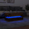 vidaXL Coffee Table with LED Lights Old Wood 90x50x40 cm