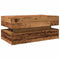 vidaXL Coffee Table with LED Lights Old Wood 90x50x40 cm