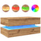 vidaXL Coffee Table with LED Lights Artisian Oak 90x50x40 cm