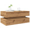 vidaXL Coffee Table with LED Lights Artisian Oak 90x50x40 cm