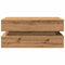 vidaXL Coffee Table with LED Lights Artisian Oak 90x50x40 cm