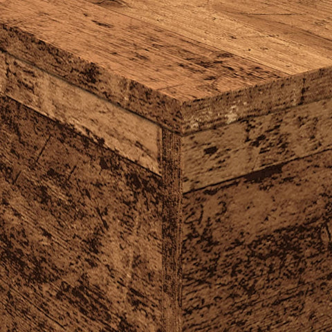 vidaXL Coffee Table with LED Lights Old Wood 50x50x40 cm