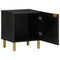 vidaXL Bedside Cabinet Black 40x33x46 cm Solid Wood Mango
