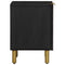 vidaXL Bedside Cabinet Black 40x33x46 cm Solid Wood Mango