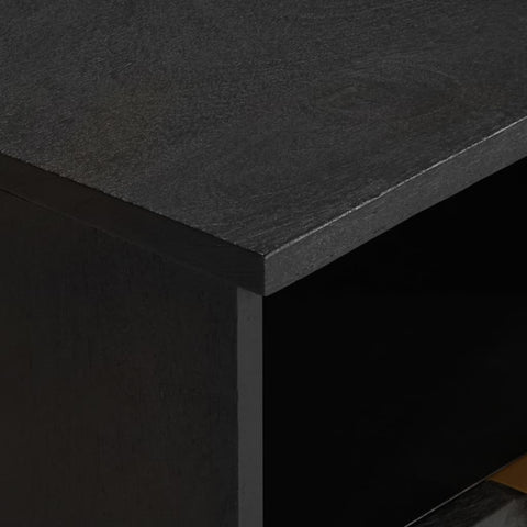vidaXL Bedside Cabinet Black 40x33x46 cm Engineered Wood
