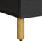 vidaXL Bedside Cabinet Black 40x33x46 cm Engineered Wood