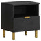 vidaXL Bedside Cabinet Black 40x33x46 cm Engineered Wood