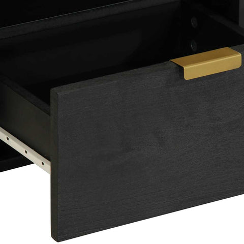 vidaXL Bedside Cabinet Black 40x33x46 cm Engineered Wood