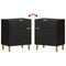 vidaXL Bedside Cabinet Black 50x33x60 cm Engineered Wood
