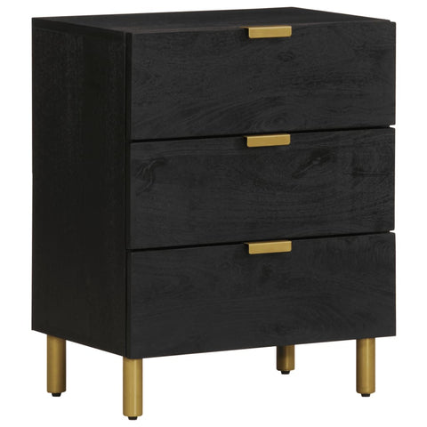 vidaXL Bedside Cabinet Black 50x33x62 cm Engineered Wood