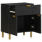 vidaXL Bedside Cabinet Black 50x33x60 cm Engineered Wood