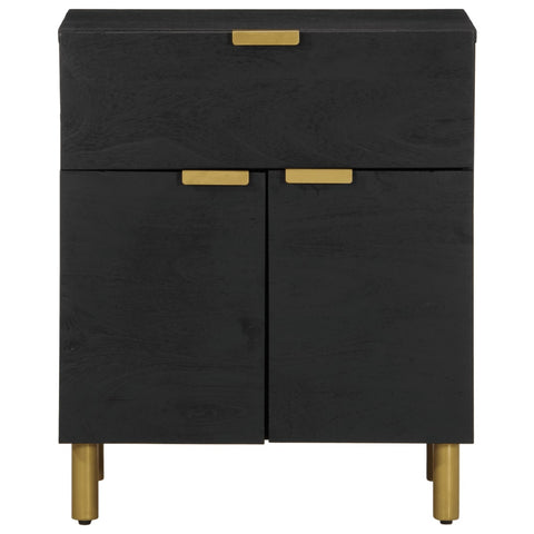 vidaXL Bedside Cabinet Black 50x33x60 cm Engineered Wood