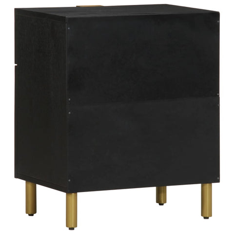 vidaXL Bedside Cabinet Black 50x33x60 cm Engineered Wood