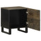 vidaXL Bedside Cabinet Black 40x33x46 cm Solid Wood Mango