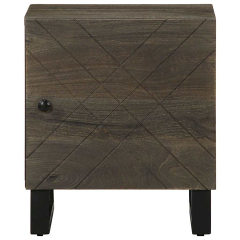 vidaXL Bedside Cabinet Black 40x33x46 cm Solid Wood Mango