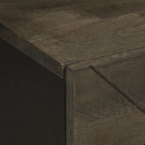 vidaXL Bedside Cabinet Black 40x33x46 cm Solid Wood Mango