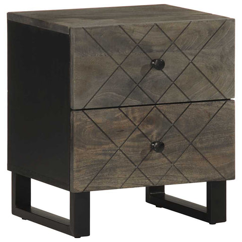 vidaXL Bedside Cabinets 2 pcs Black 40x33x46 cm Solid Wood Mango