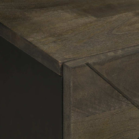vidaXL Bedside Cabinets 2 pcs Black 40x33x46 cm Solid Wood Mango