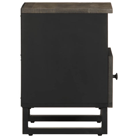 vidaXL Bedside Cabinet Black 40x33x46 cm Solid Wood Mango