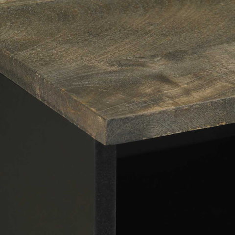 vidaXL Bedside Cabinet Black 40x33x46 cm Solid Wood Mango