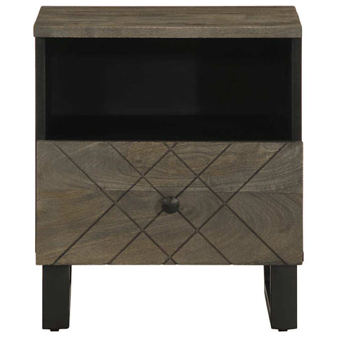 vidaXL Bedside Cabinets 2 pcs Black 40x33x46 cm Solid Wood Mango