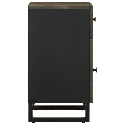 vidaXL Bedside Cabinet Black 50x33x60 cm Solid Wood Mango