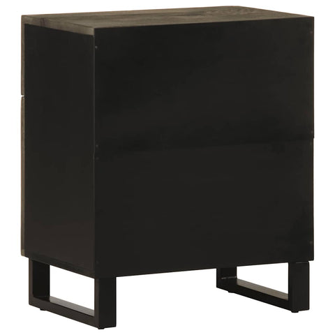 vidaXL Bedside Cabinet Black 50x33x60 cm Solid Wood Mango