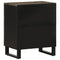 vidaXL Bedside Cabinet Black 50x33x60 cm Solid Wood Mango
