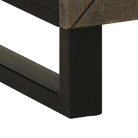 vidaXL Bedside Cabinet Black 50x33x60 cm Solid Wood Mango
