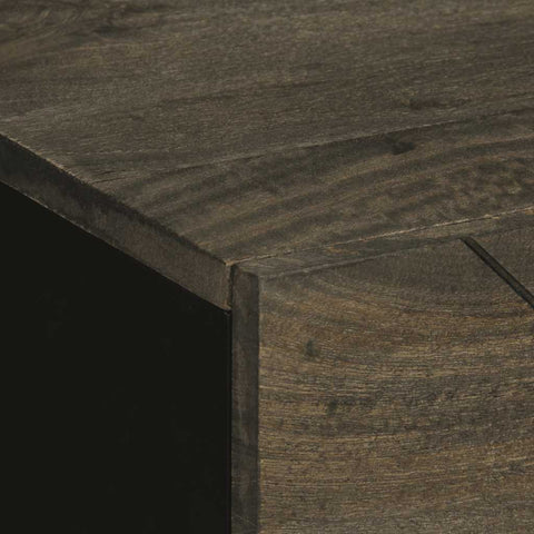 vidaXL Bedside Cabinet Black 50x33x62 cm Solid Wood Mango
